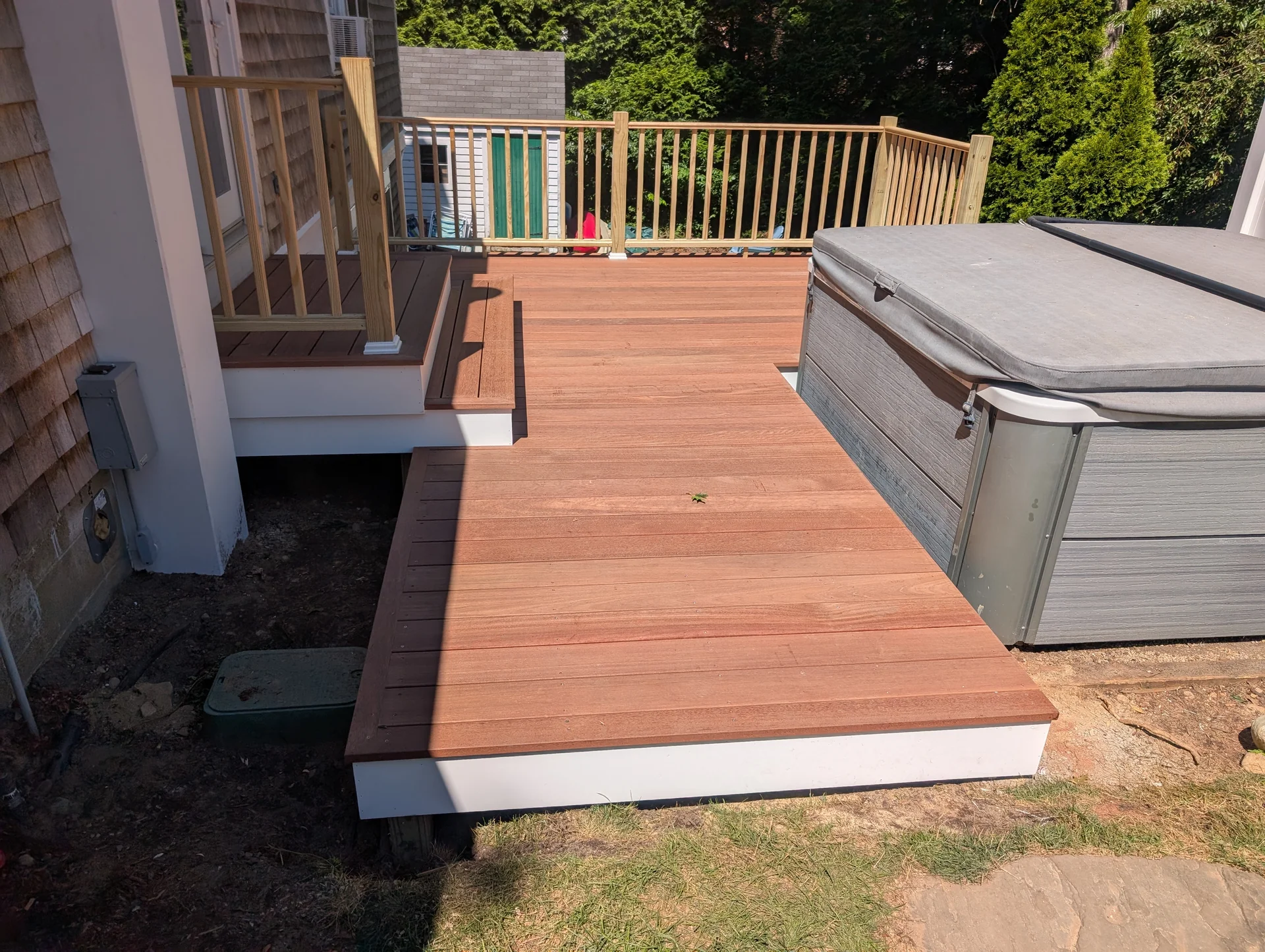 After deck construction